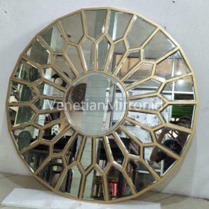 VM 004615 Wall Mirror Round Gold