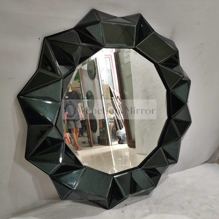 3D Black Mirror Bevel 120x120