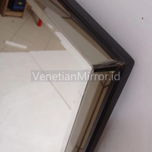 VM 004660 Hexagonal Long Mirror Frame Brown