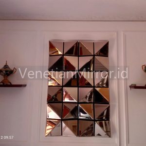 VM 004662 Square 3D Modern Mirror Brown