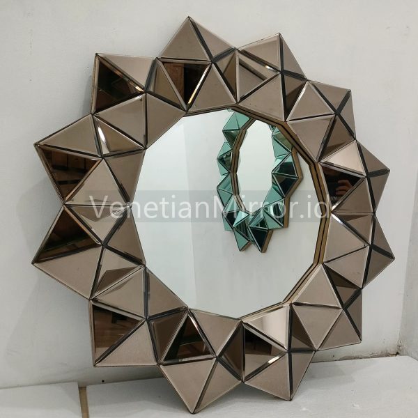 VM 004722 Wall Mirror 3D Brown
