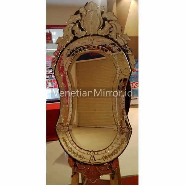 VM 001054 VLarge Oval Venetian Mirror