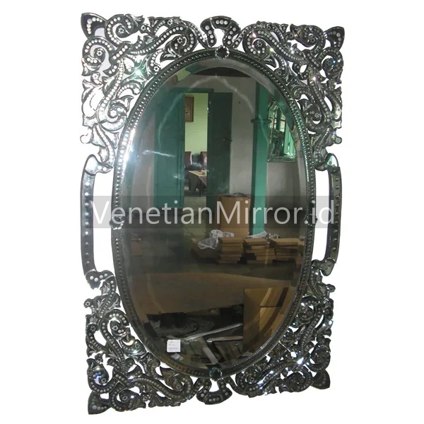 VM 002009 Venetian Batik Oval Mirror