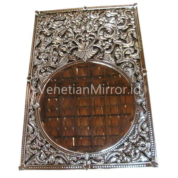 VM 002025 Venetian Batik Round Mirror