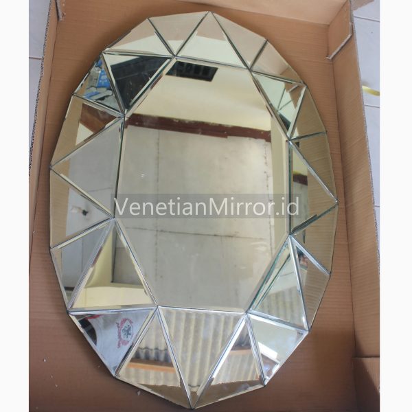VM 004090 Modern Mirror 3D Oval Beveled