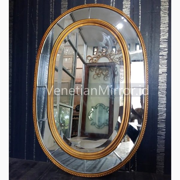 VM 004152 Modern Mirror Oval List Gold