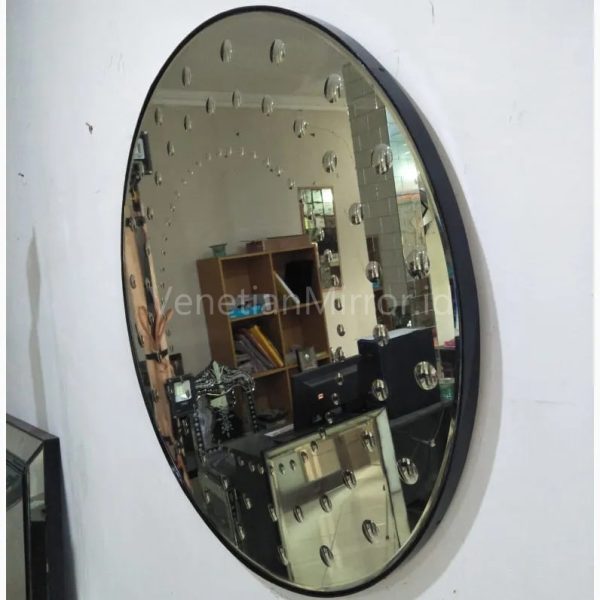 VM 014079 Bubble Antique Round Mirror