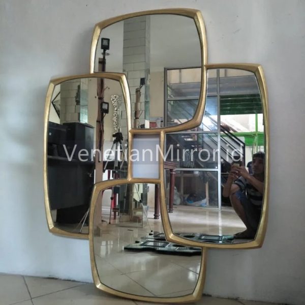 VM 004562 Art Deco Wall Mirror Gold Frame