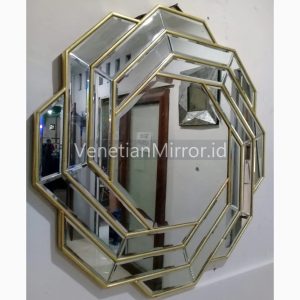 VM 004563 Wall Mirror Deco Octagonal with Gold Frame