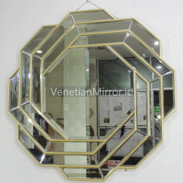VM 004563 Wall Mirror Deco Octagonal with Gold Frame