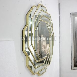 VM 004563 Wall Mirror Deco Octagonal with Gold Frame