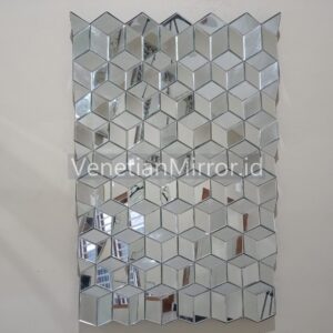 VM 004566 3d Beveled Mirror 145x90cm Cubes 5 - Premium Custom & Wholesale Mirror from Indonesia