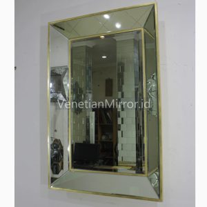 VM 004572 Modern Wall Mirror Rectangle Baki List Gold