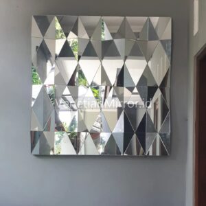 VM 004597 3D Wall Mirror Silver 3D