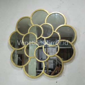 VM 004608 Modern Mirror Round List Gold