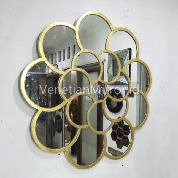 VM 004608 Modern Mirror Round List Gold