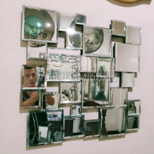 VM 004642 Mosaic Wall Mirror Silver