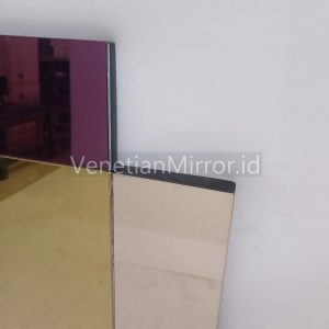 VM 004650 Modern Wall Mirror Decor Gold Red Brown Purple Silver