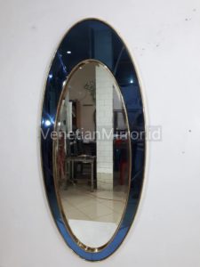 VM 004651 Oval Wall Mirror Frame Blue