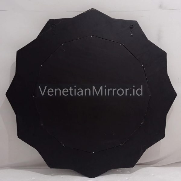 VM 004663 Round Mirror 3D Diamond Brown