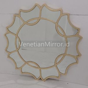 Modern Gold Round Wall Mirror - VM 004668