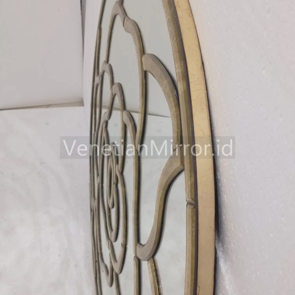 VM 004672 Modern Wall Mirror Gold Round