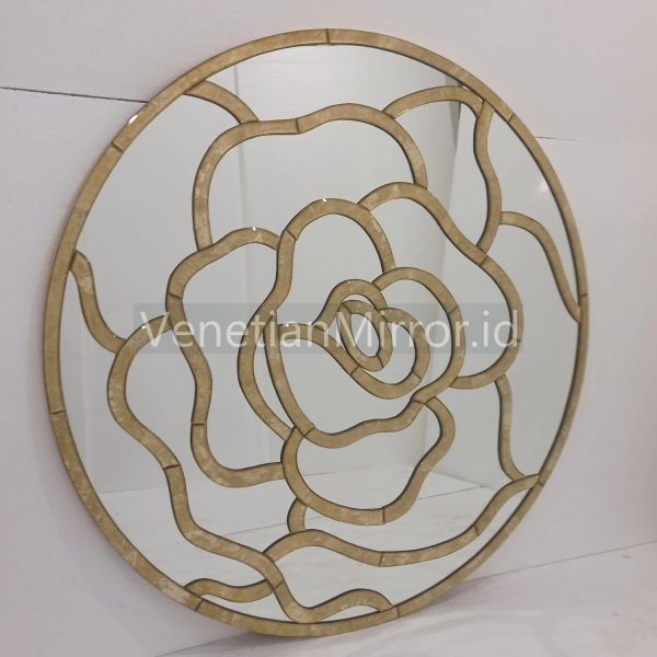 VM 004672 Modern Wall Mirror Gold Round