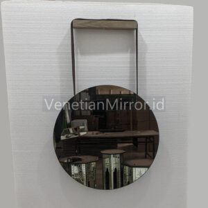 VM 004717 Round Mirror Dengan Gnatungan Kulit Uk 60 Cm X 60 Cm 7 - Premium Custom & Wholesale Mirror from Indonesia