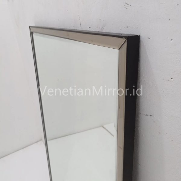 VM 004746 Wall Mirror Decor Minimalis List Brown
