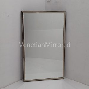VM 004746 Wall Mirror Decor Minimalis List Brown
