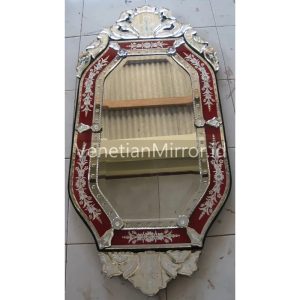 VM 005002 Venetian Mirror Frame Red
