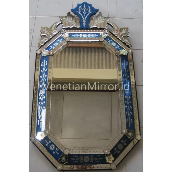 VM 005011 Venetian Octagonal Blue Mirror