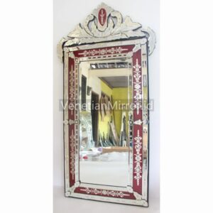 VM 005063 Venetian Rectagular Mirror Red
