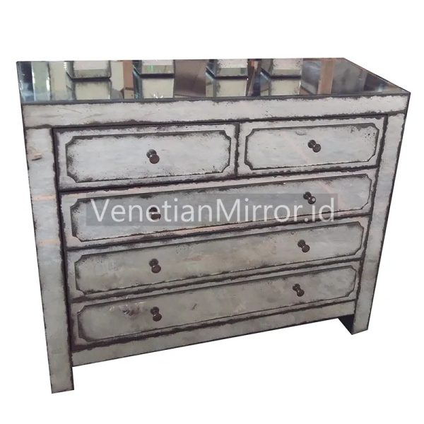 VM 006122 Cabinet Antique Mirror 5 Drawers