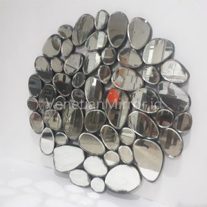 VM 014057 Bubble Antique Round Mirror