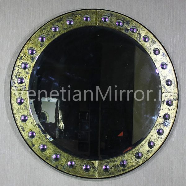 VM 018005 Eglomise Bubble Round Mirror