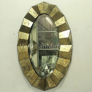 VM 018010 3D Oval Eglomise Mirror