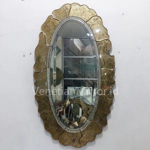 VM 018013 Eglomise Oval Mirror