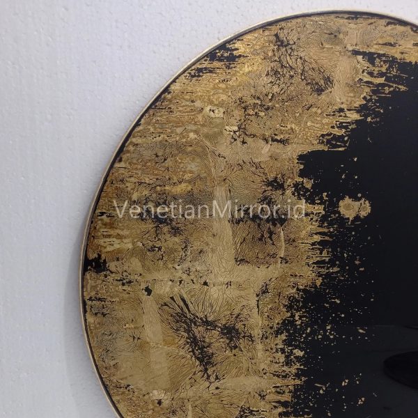 VM 018065 Eglomise Round Mirror