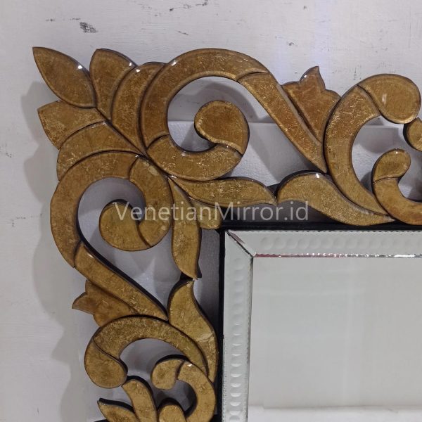 VM 018069 Gold Leaf Batik Mirror
