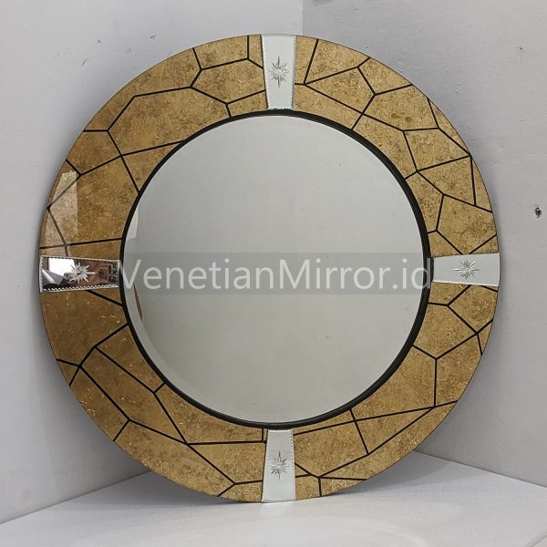 VM 018080 Eglomise Round Mirror