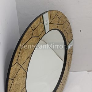 VM 018080 Eglomise Round Mirror