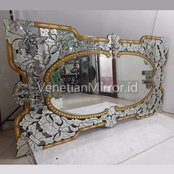 VM 080083 Venetian Mirror Batik Frame Gold