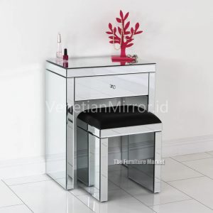VM 006244 Venetian Compact Mirrored Console Table