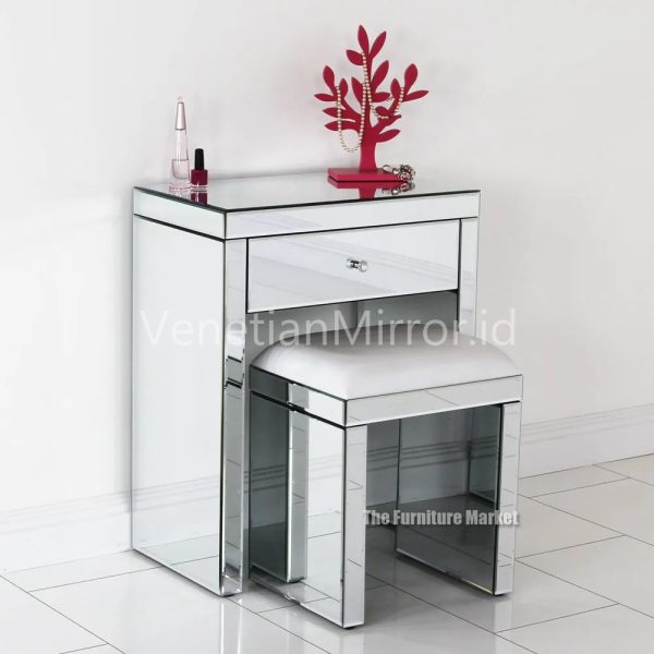 VM 006244 Venetian Compact Mirrored Console Table