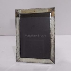 Antique Picture Frame with Distressed Silver Finish
